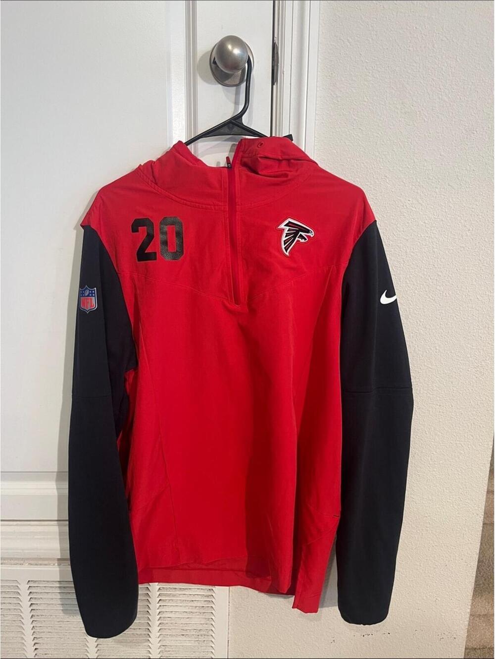 Nike Red & Black Atlanta Falcons 1/4 Zip Hoodie
